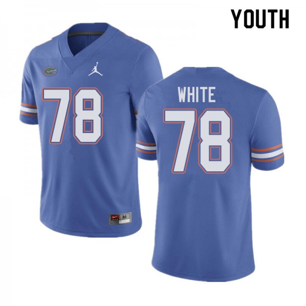Jordan Brand Youth #78 Ethan White Florida Gators College Football Jerseys Blue